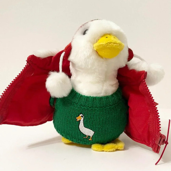 2008 Macys Aflac Plush Duck Talking Collectible Plush Duck Christmas Holiday - Picture 4 of 15